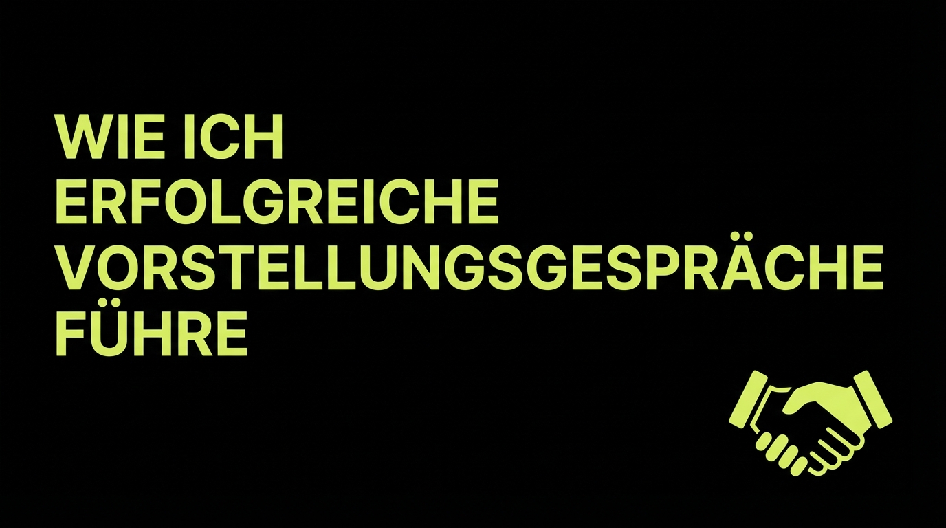 Wie ich erfolgreiche Vorstellungsgespräche führe