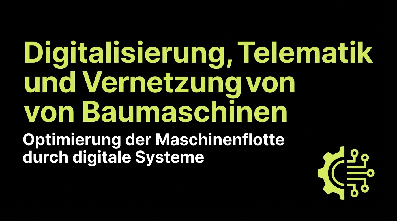 Digitalisierung, Telematik und Vernetzung von Baumaschinen