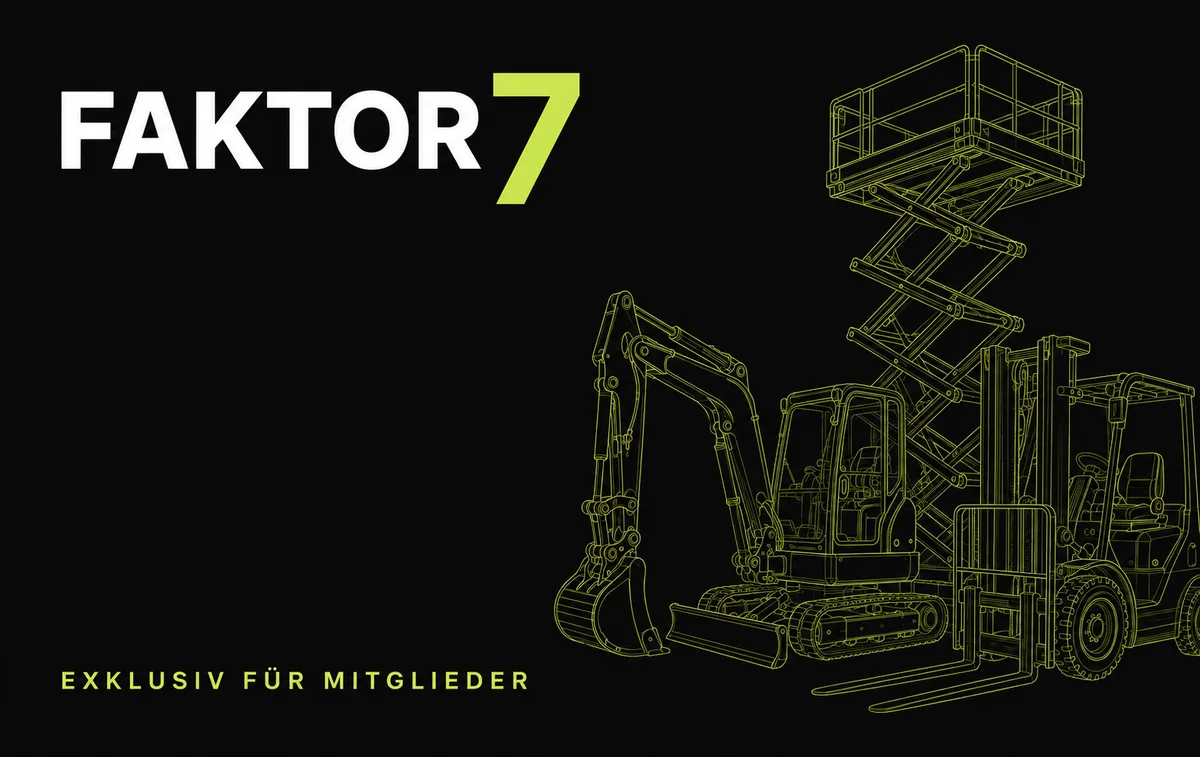 Mitgliedskarte der Faktor 7 Masterclass, Programm Vermietung